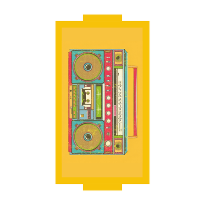 Radio Inspired Color Pop Rectangle Trays