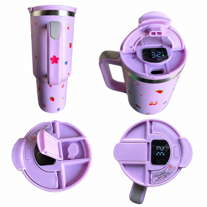Purple Smart Temperature Display Tumbler