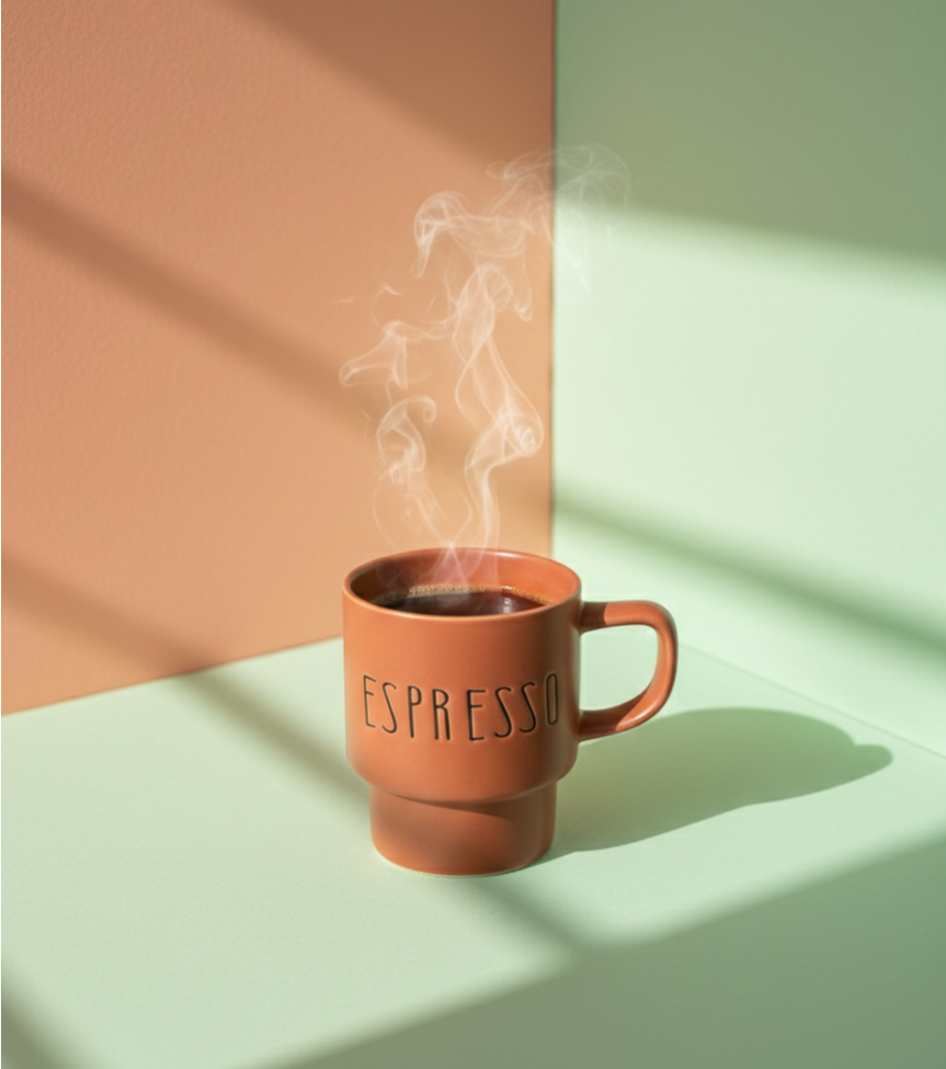Rust Orange Espresso Shot Ceramic Mug