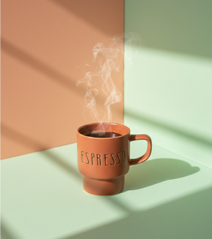 Rust Orange Espresso Shot Ceramic Mug