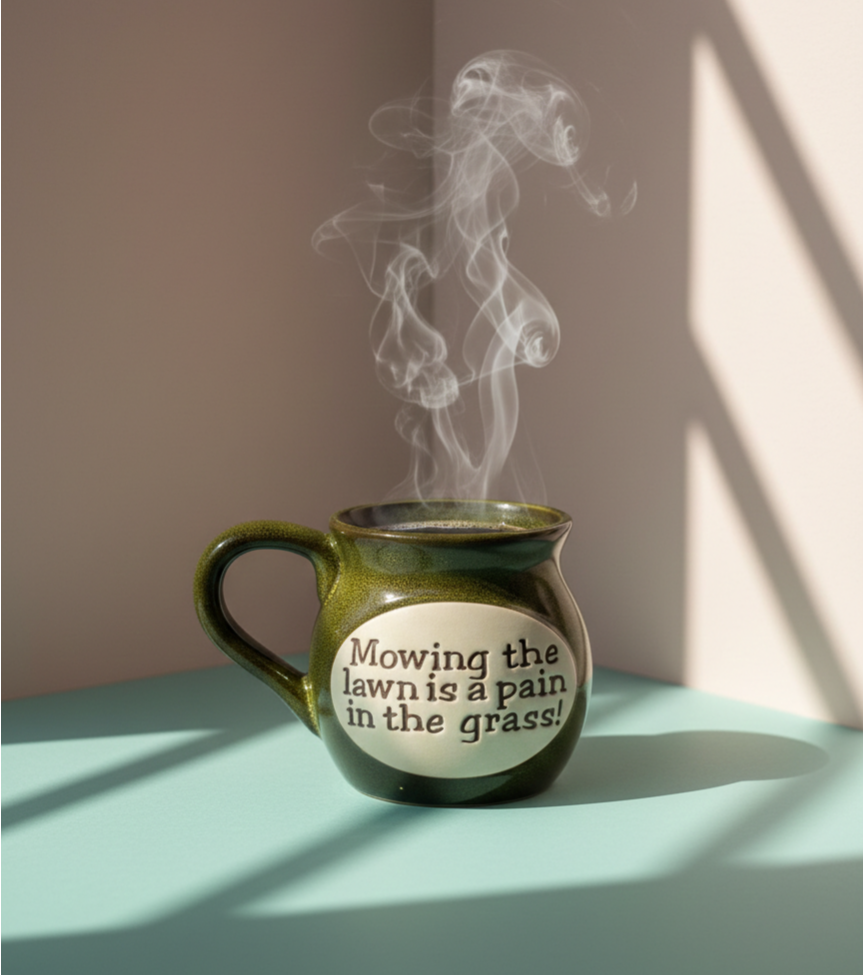 "Pain in the Grass" Funny Lawn Ceramic Mug