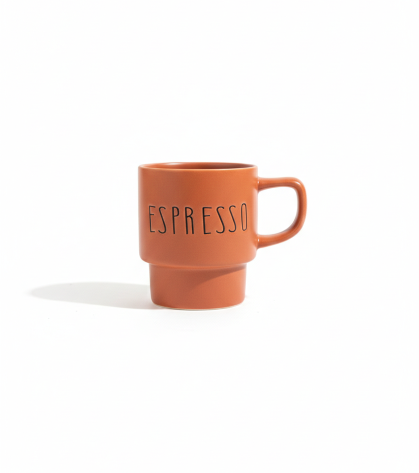 Rust Orange Espresso Shot Ceramic Mug