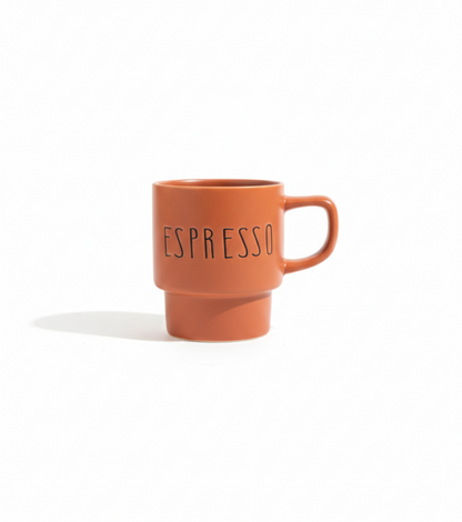 Rust Orange Espresso Shot Ceramic Mug