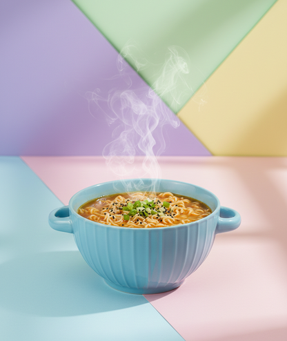 Blue Ceramic Bowl with Handle