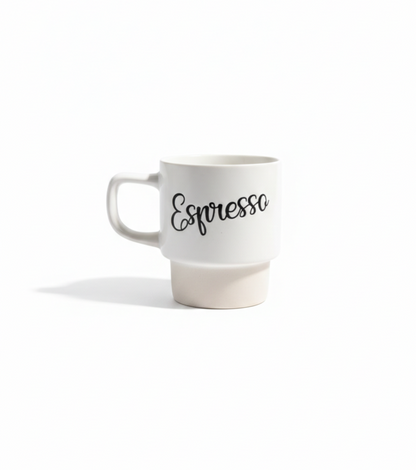 White Espresso Shot Ceramic Mug