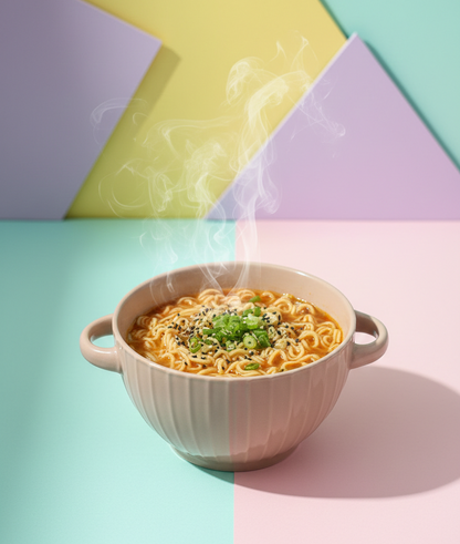 Beige Ceramic Bowl with Handle