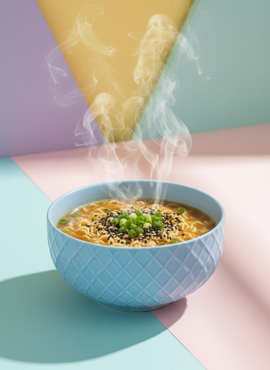 Diamond Textured Blue Ceramic Bowl
