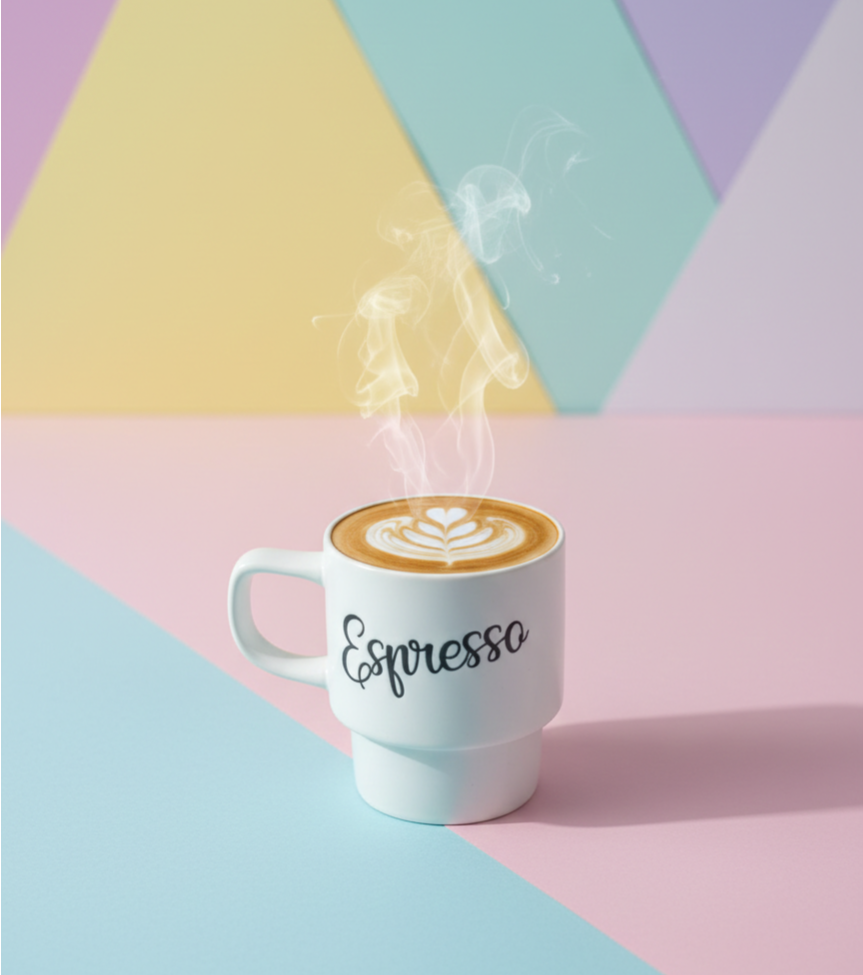 White Espresso Shot Ceramic Mug