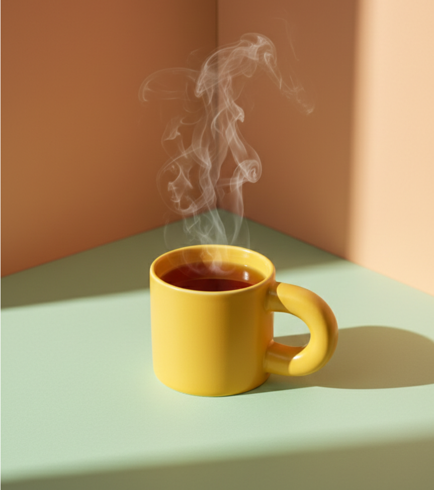 Yellow Ceramic Mug with Modern design