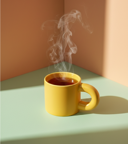 Yellow Ceramic Mug with Modern design