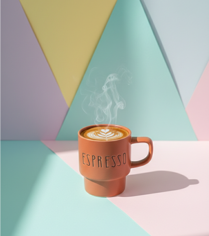 Rust Orange Espresso Shot Ceramic Mug