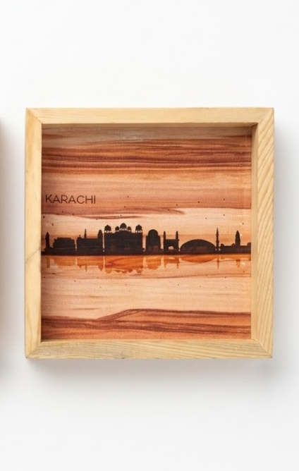 Karachi Art Square Wooden Tray