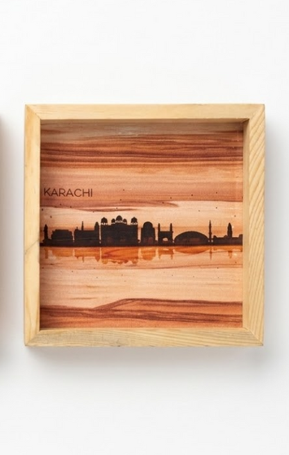 Karachi Art Square Wooden Tray