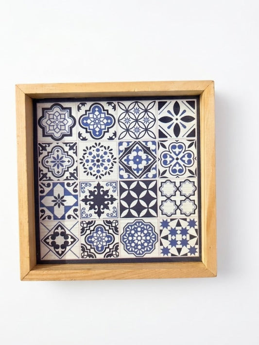 Tile Inspired Art Square Wooden Tray