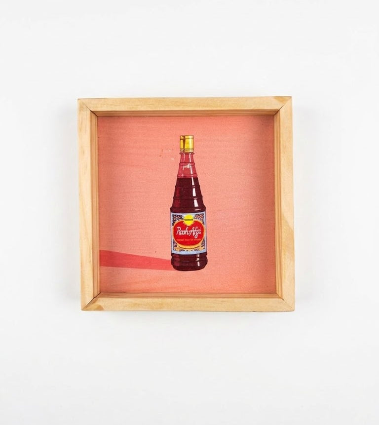 "RoohAfza" Art Square Wooden Tray