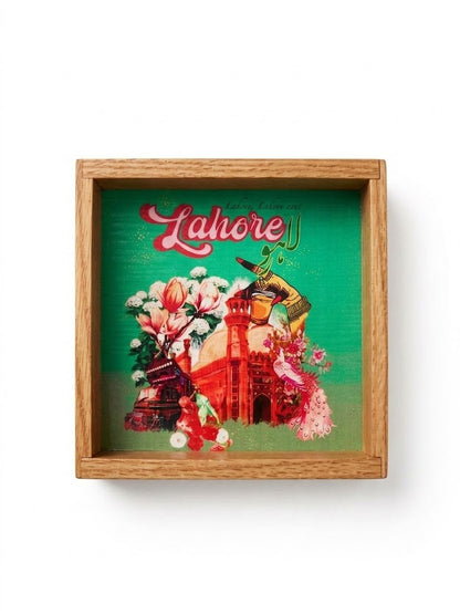 Lahore Art Square Wooden Tray