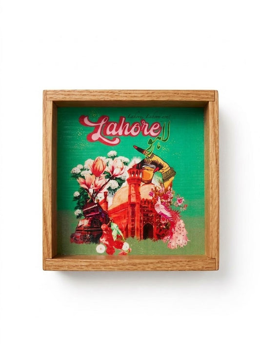 Lahore Art Square Wooden Tray