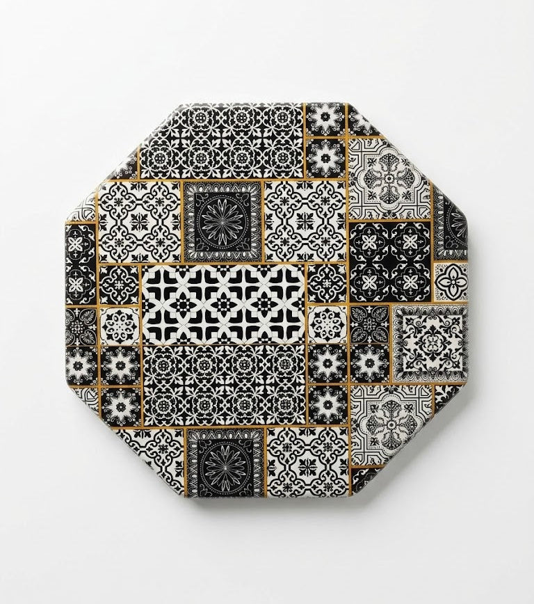 Tile Art Octagon Wooden Hotplate