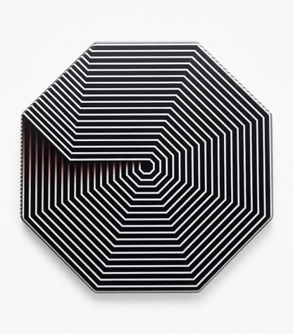 Hypnotic Spiral Octagon Wooden Hotplate
